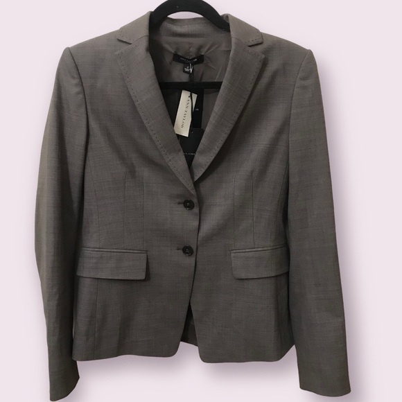 Ann Taylor Womens Virgin Wool Button Closure Stretch Lined Blazer Jacket Size 2 - Picture 1 of 12